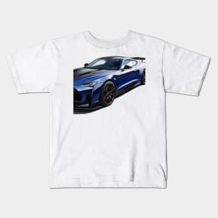 Dark Blue Sports Car Concept Kids T-Shirt